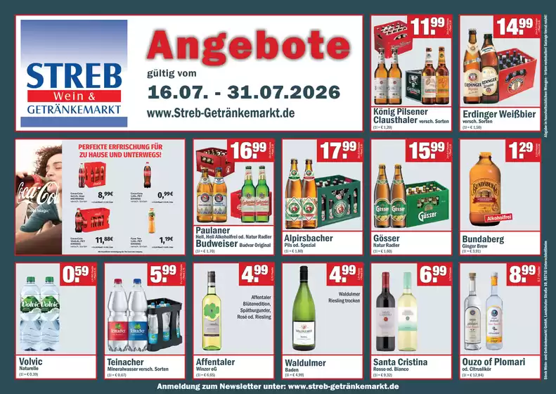 Streb Getränkemärkte Katalog | `Angebote ` | 2026-07-22T00:00:00.000Z - 2026-07-31T00:00:00.000Z