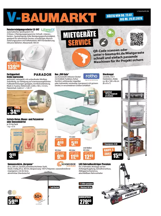 V Baumarkt Katalog | Aktuelle Angebote V Baumarkt | 2026-07-23T00:00:00.000Z - 2026-07-29T00:00:00.000Z