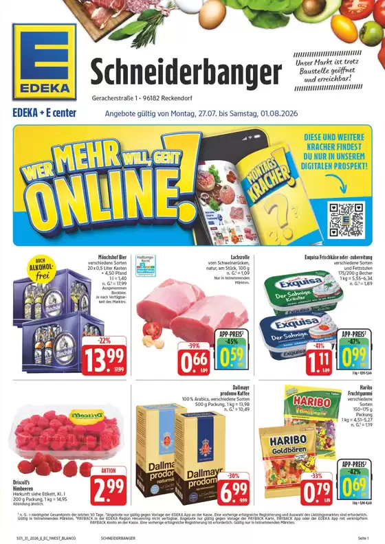 EDEKA Prospekt in Reckendorf | NativeX EDEKA Nordbayern KW31 | 2026-07-26T00:00:00.000Z - 2026-08-01T00:00:00.000Z