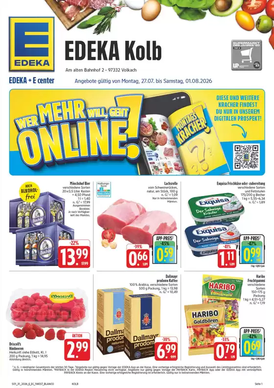 EDEKA Prospekt in Volkach | NativeX EDEKA Nordbayern KW31 | 2026-07-26T00:00:00.000Z - 2026-08-01T00:00:00.000Z
