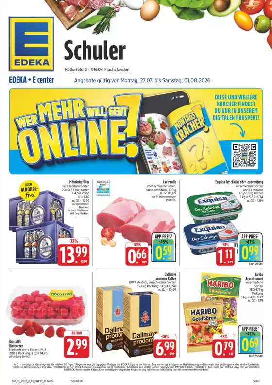EDEKA Prospekt in Flachslanden | NativeX EDEKA Nordbayern KW31 | 2026-07-26T00:00:00.000Z - 2026-08-01T00:00:00.000Z
