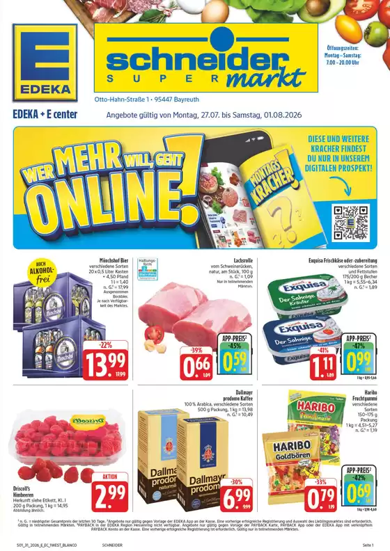 EDEKA Prospekt in Bayreuth | NativeX EDEKA Nordbayern KW31 | 2026-07-26T00:00:00.000Z - 2026-08-01T00:00:00.000Z