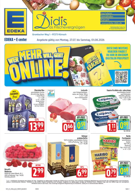 EDEKA Prospekt in Kürnach | NativeX EDEKA Nordbayern KW31 | 2026-07-26T00:00:00.000Z - 2026-08-01T00:00:00.000Z
