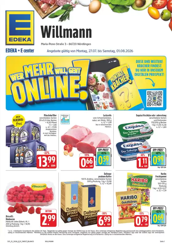 EDEKA Prospekt in Nördlingen | NativeX EDEKA Nordbayern KW31 | 2026-07-26T00:00:00.000Z - 2026-08-01T00:00:00.000Z