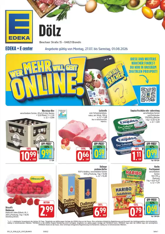EDEKA Prospekt in Brandis | NativeX EDEKA Nordbayern KW31 | 2026-07-26T00:00:00.000Z - 2026-08-01T00:00:00.000Z