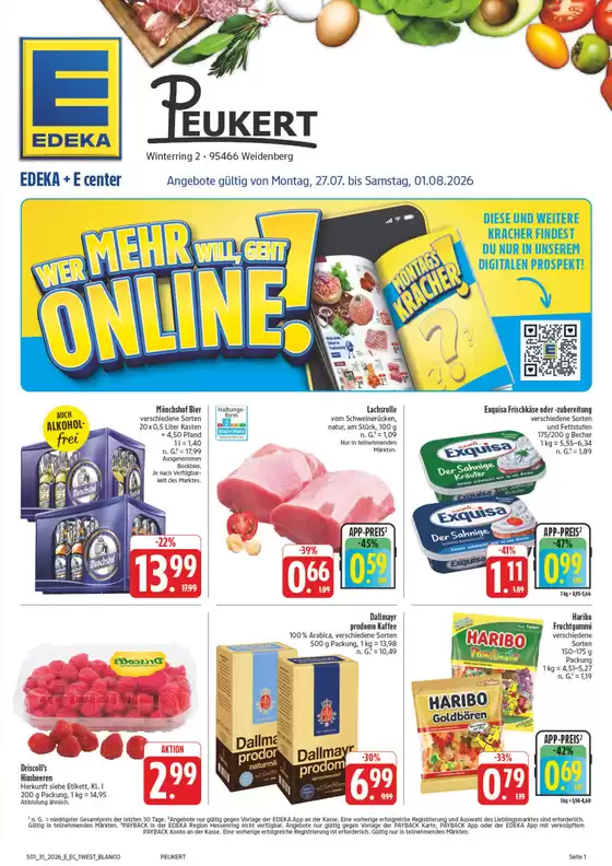 EDEKA Prospekt in Weidenberg | NativeX EDEKA Nordbayern KW31 | 2026-07-26T00:00:00.000Z - 2026-08-01T00:00:00.000Z
