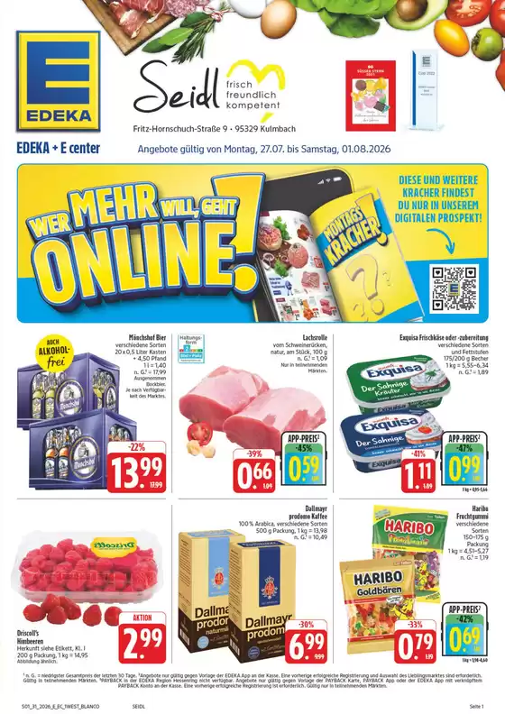 EDEKA Prospekt in Kulmbach | NativeX EDEKA Nordbayern KW31 | 2026-07-26T00:00:00.000Z - 2026-08-01T00:00:00.000Z