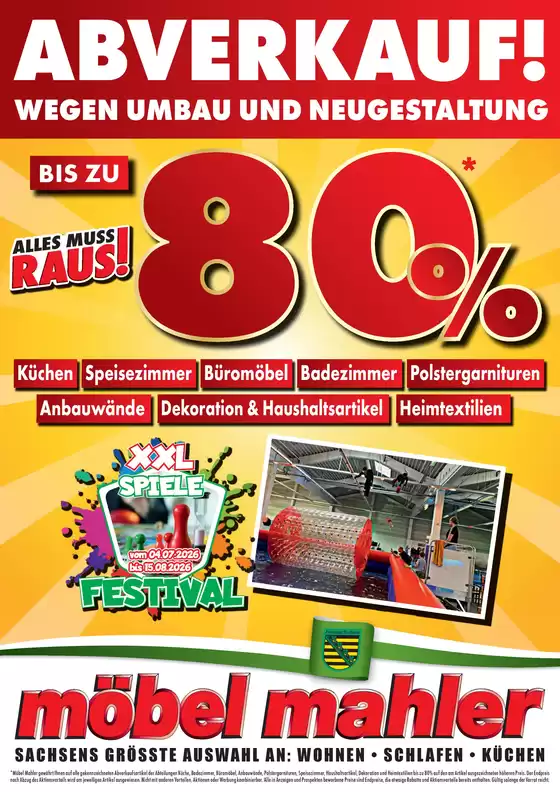 Möbel Mahler Katalog | ABVERKAUF! WEGEN UMBAU UND NEUGESTALTUNG | 2026-07-23T00:00:00.000Z - 2026-07-31T00:00:00.000Z