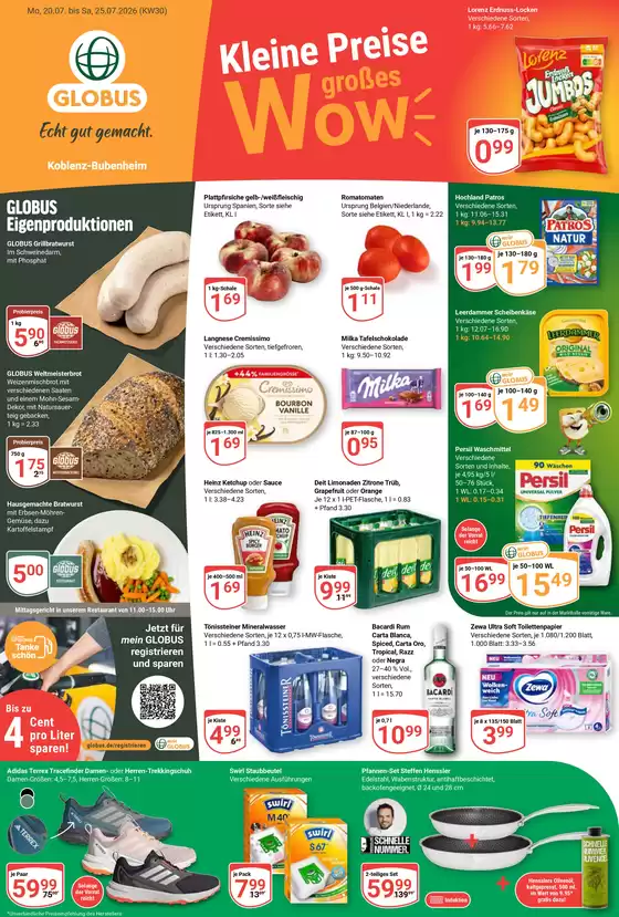 Globus Katalog | Aktuelle Angebote Koblenz-Bubenheim | 2026-07-20T00:00:00.000Z - 2026-07-25T00:00:00.000Z