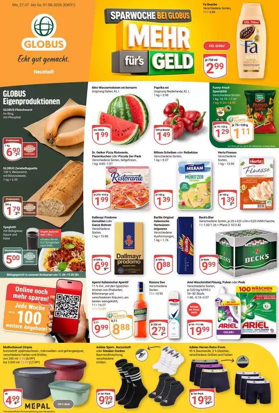 Globus Katalog | Kommende Angebote Neustadt a.d. Weinstraße | 2026-07-27T00:00:00.000Z - 2026-08-01T00:00:00.000Z
