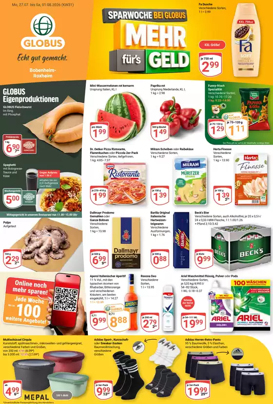 Globus Katalog | Kommende Angebote Bobenheim | 2026-07-27T00:00:00.000Z - 2026-08-01T00:00:00.000Z