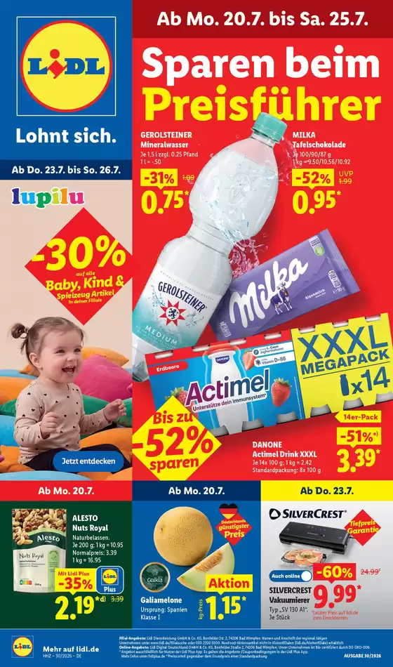 Lidl Prospekt | 20.07.2026 25.07.2026 | 2026-07-24T00:00:00.000Z - 2026-07-25T00:00:00.000Z