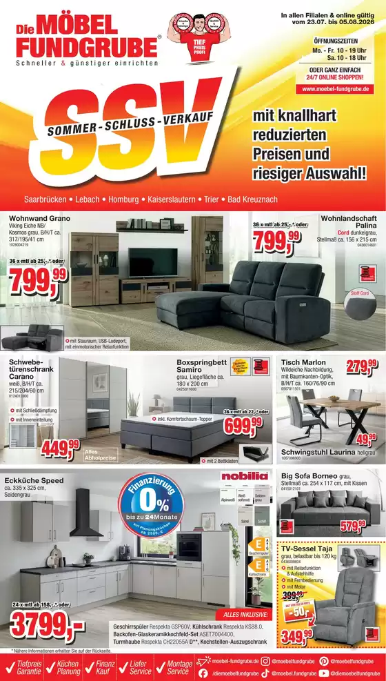 Möbelfundgrube Katalog | Möbelfundgrube flugblatt | 2026-07-23T00:00:00.000Z - 2026-08-05T00:00:00.000Z