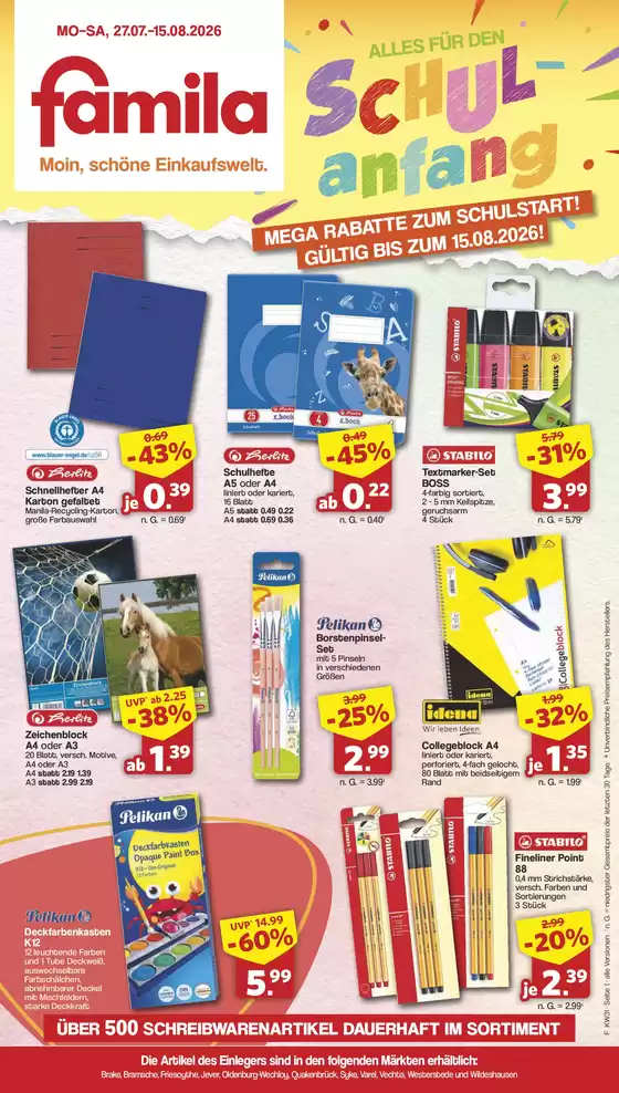 famila Nordwest Katalog | Sonderangebote | 2026-07-27T00:00:00.000Z - 2026-08-15T00:00:00.000Z