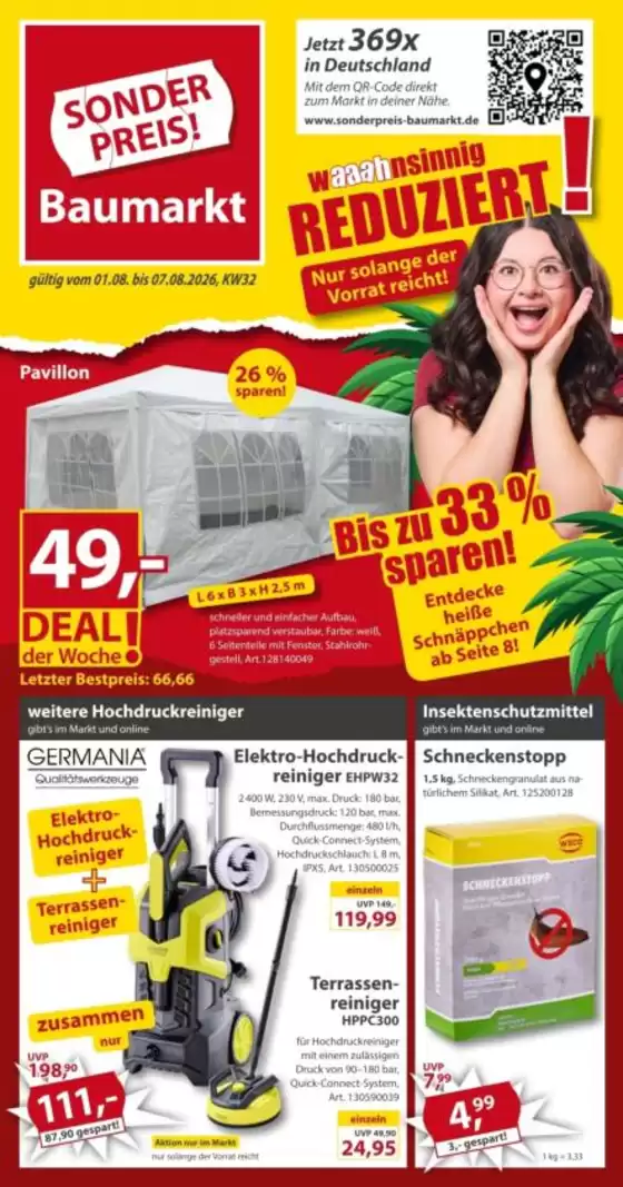 Sonderpreis Baumarkt Katalog | Top-Angebote für alle Schnäppchenjäger | 2026-08-01T00:00:00.000Z - 2026-08-07T00:00:00.000Z