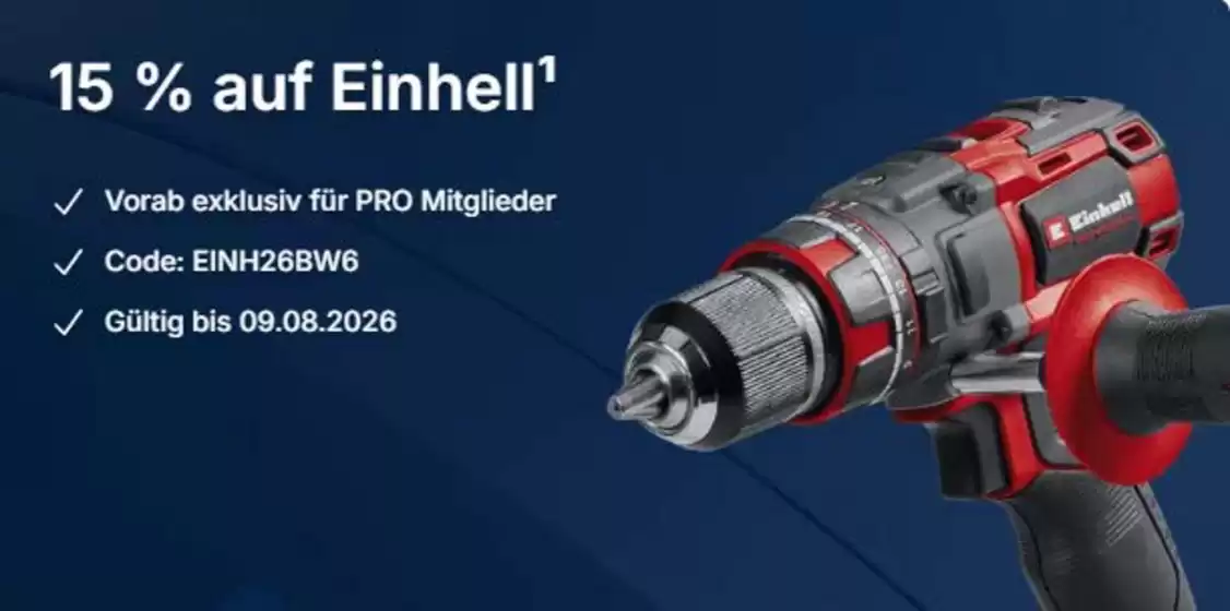 Conrad Katalog in Holzbunge | 15% Auf Einhell | 2026-07-29T00:00:00.000Z - 2026-08-11T00:00:00.000Z