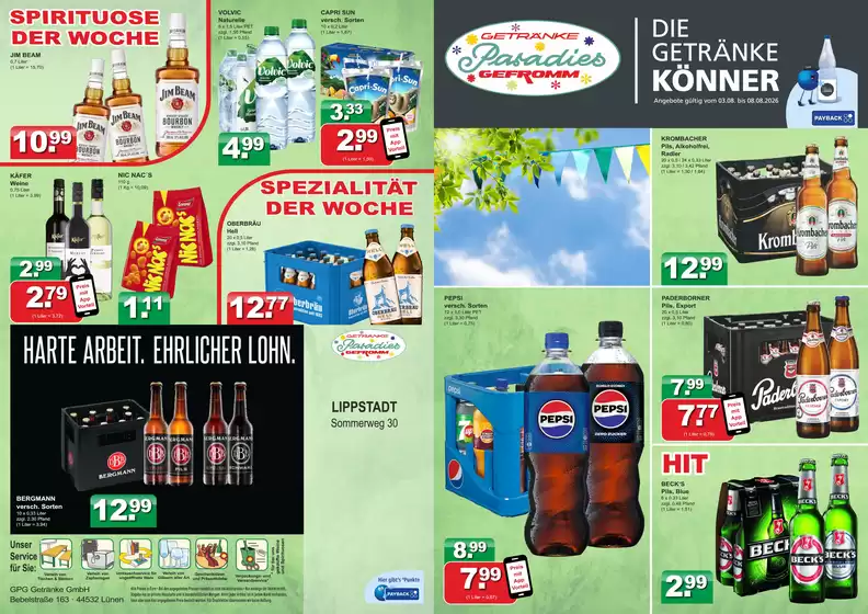 Getränkeparadies Gefromm Katalog | Getränkeparadies Gefromm flugblatt | 2026-08-03T00:00:00.000Z - 2026-08-08T00:00:00.000Z