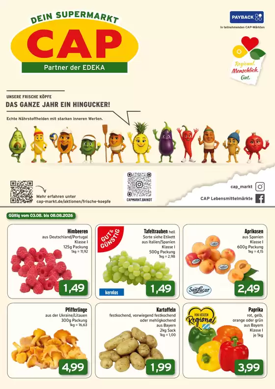CAP Markt Katalog | Exklusive Deals für unsere Kunden | 2026-08-03T00:00:00.000Z - 2026-08-08T00:00:00.000Z