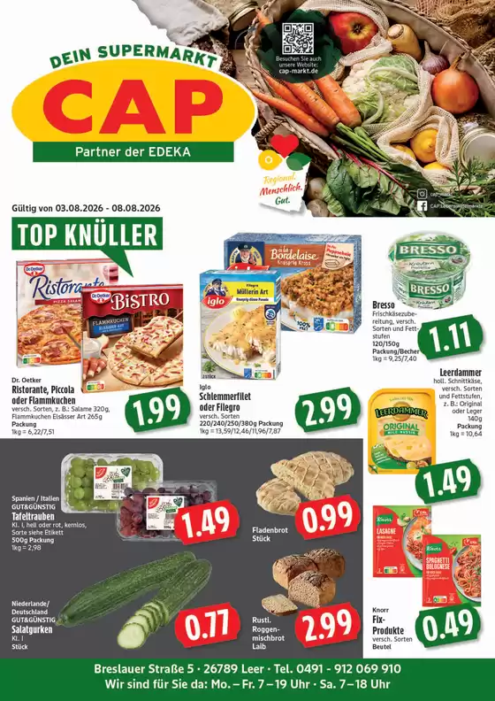 CAP Markt Prospekt | Top-Angebote für alle Schnäppchenjäger | 2026-08-03T00:00:00.000Z - 2026-08-08T00:00:00.000Z