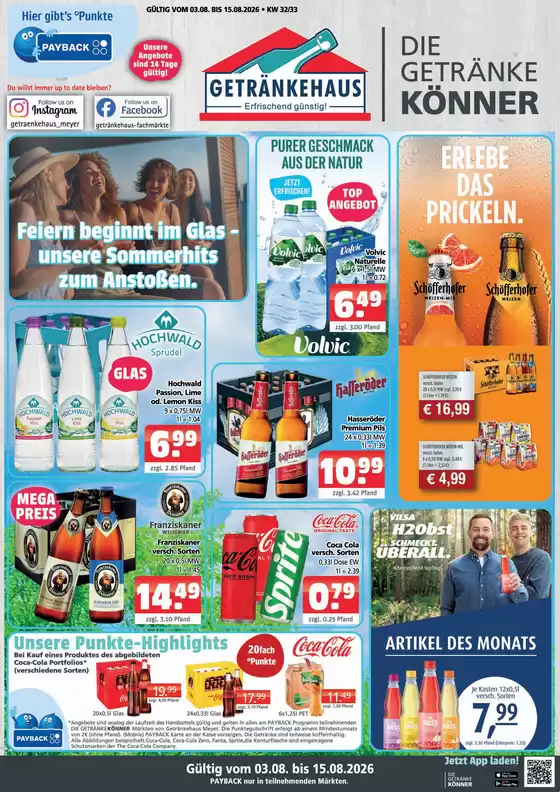 Getränkehaus Katalog | MEY West KW32 33 03.08.2026 15.08.2026 | 2026-08-03T00:00:00.000Z - 2026-08-15T00:00:00.000Z