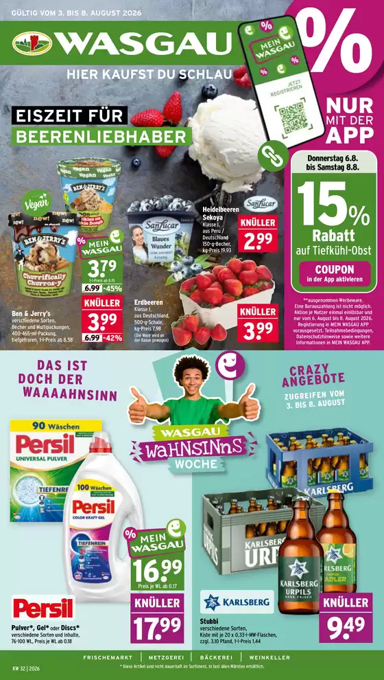 Wasgau Katalog | Wasgau flugblatt | 2026-08-03T00:00:00.000Z - 2026-08-08T00:00:00.000Z