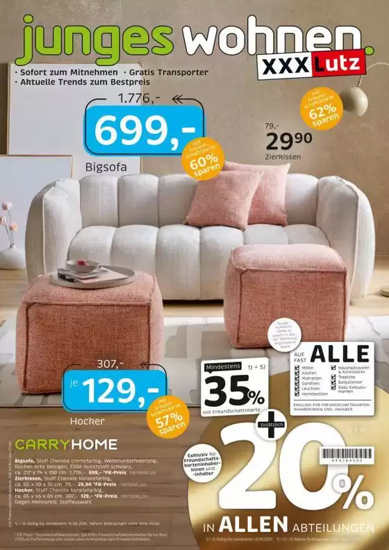XXXLutz Katalog in Gau-Bickelheim | Junges Wohnen | 2026-08-03T00:00:00.000Z - 2026-08-15T00:00:00.000Z