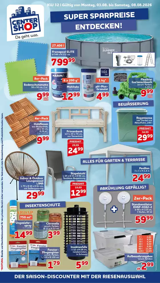CENTERSHOP Katalog in Waldböckelheim | KW32 | 2026-08-03T00:00:00.000Z - 2026-08-08T00:00:00.000Z
