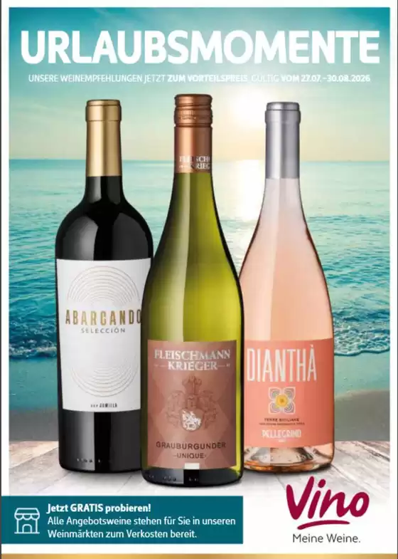 Vino Weinmarkt Prospekt | Urlaubsmomente | 2026-08-03T00:00:00.000Z - 2026-08-30T00:00:00.000Z