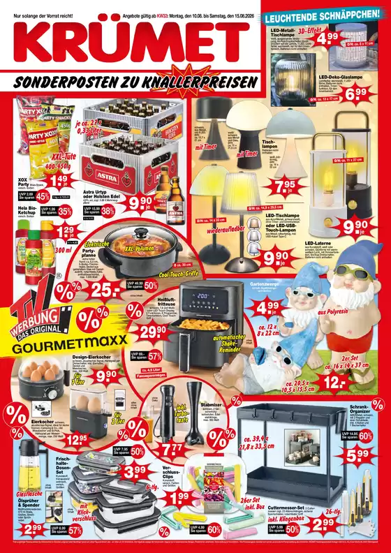 Krümet Sonderposten Katalog in Flonheim | SONDERPOSTEN ZU KNALLERPREISEN--- | 2026-08-03T00:00:00.000Z - 2026-08-15T00:00:00.000Z