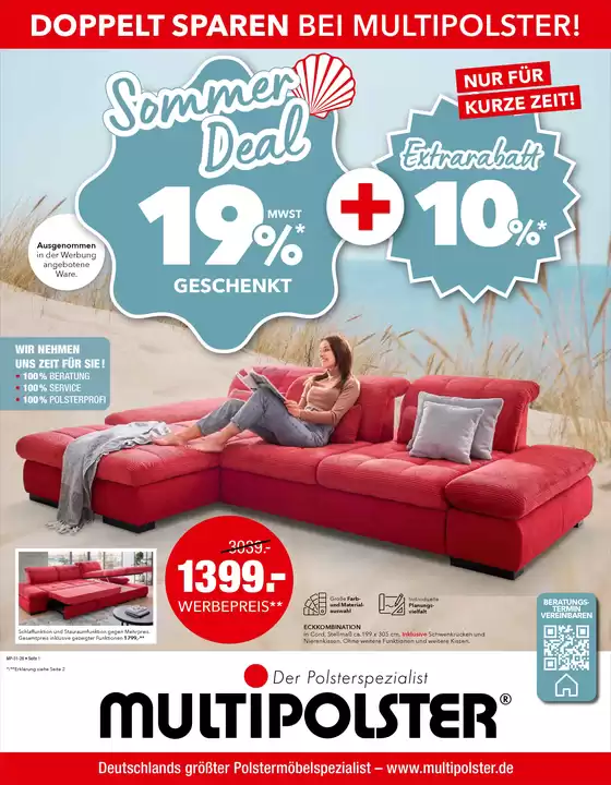 Multipolster Katalog | Sommer Deal 19% Geschenkt | 2026-08-04T00:00:00.000Z - 2026-08-31T00:00:00.000Z