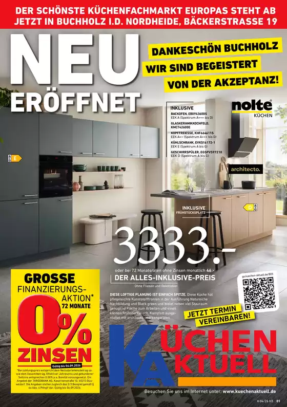 Küchen Aktuell Katalog | DANKESCHÖN BUCHHOLZ WIR SIND BEGEISTERT VON DER AKZEPTANZ  | 2026-08-04T00:00:00.000Z - 2026-09-06T00:00:00.000Z
