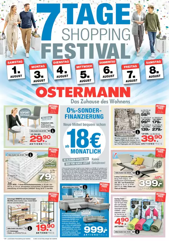 Ostermann Möbel Katalog | 7 Tage Shopping Festival | 2026-08-04T00:00:00.000Z - 2026-08-08T00:00:00.000Z
