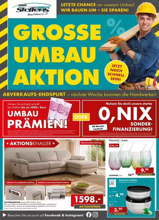 Möbel Steffens Katalog | GROSSE % UMBAU AKTION | 2026-08-04T00:00:00.000Z - 2026-12-31T00:00:00.000Z