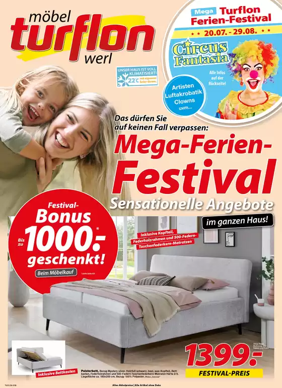 Möbel Turflon Katalog | Mega-Ferien - Festival  | 2026-08-04T00:00:00.000Z - 2026-08-08T00:00:00.000Z
