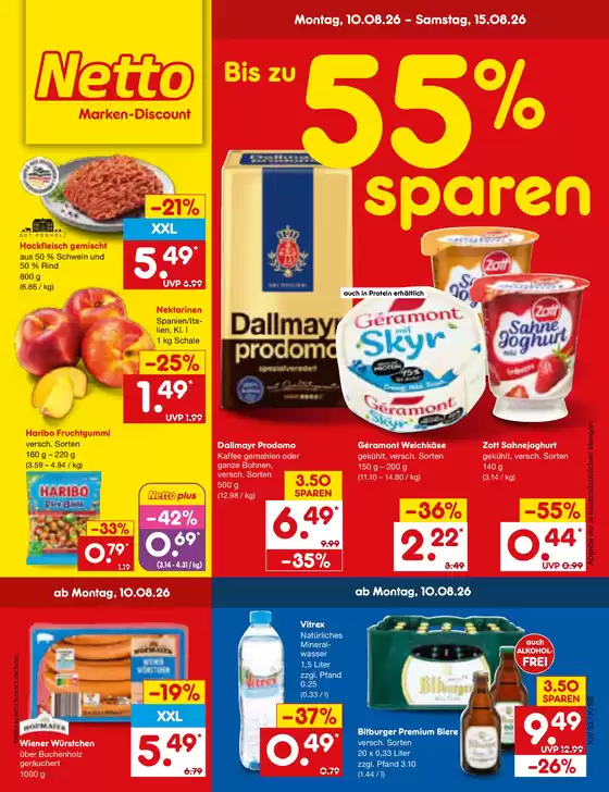 Netto Marken-Discount Katalog in Ilvesheim | Netto: Wochenangebote | 2026-08-09T00:00:00.000Z - 2026-08-15T00:00:00.000Z