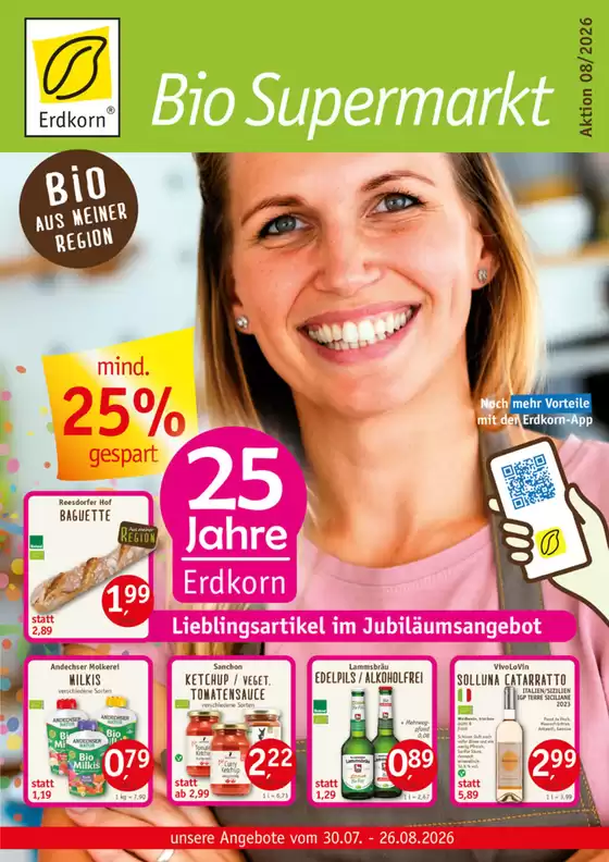 Erdkorn Biomarkrt Katalog | 25 Jahre Erdkorn | 2026-08-05T00:00:00.000Z - 2026-08-26T00:00:00.000Z