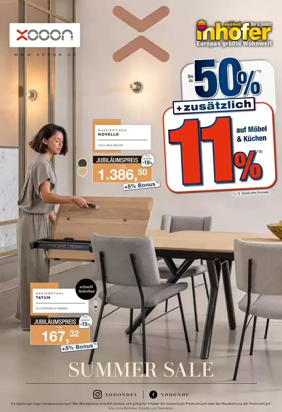 Möbel Inhofer Katalog | XOOON | 2026-08-06T00:00:00.000Z - 2026-08-29T00:00:00.000Z