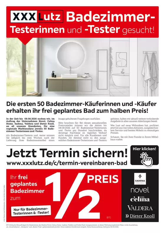 Möbel Brügge Katalog in Odelzhausen | Ihr frei geplantes Badezimmer zum 1/2 Preis | 2026-08-06T00:00:00.000Z - 2026-08-15T00:00:00.000Z