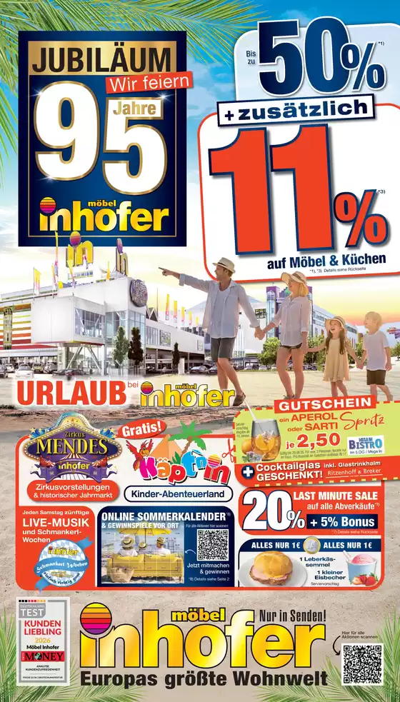 Möbel Inhofer Katalog | Wir feiern 95 Jahre Jubiläum | 2026-08-07T00:00:00.000Z - 2026-08-29T00:00:00.000Z
