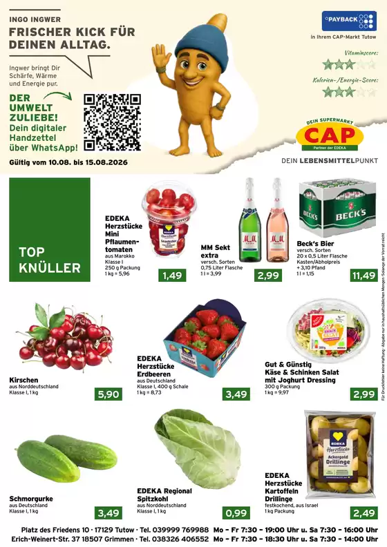 CAP Markt Prospekt in Gomaringen | Sonderangebote für Sie | 2026-08-10T00:00:00.000Z - 2026-08-15T00:00:00.000Z
