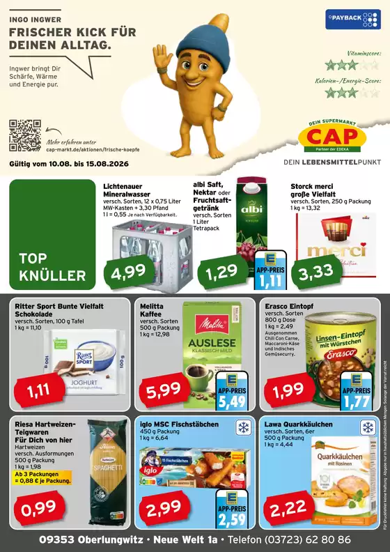CAP Markt Katalog in Niederbreitbach | Aktuelle Sonderaktionen | 2026-08-10T00:00:00.000Z - 2026-08-15T00:00:00.000Z
