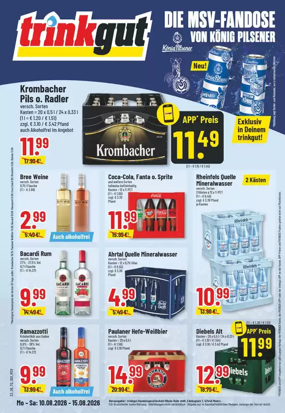 trinkgut Katalog | Aktuelle Schnäppchen und Angebote | 2026-08-10T00:00:00.000Z - 2026-08-15T00:00:00.000Z