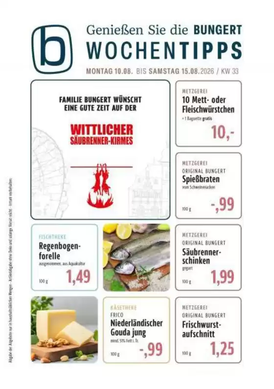 BUNGERT Prospekt | BUNGERT flugblatt | 2026-08-10T00:00:00.000Z - 2026-08-15T00:00:00.000Z