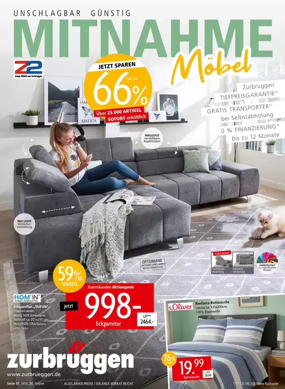 Zurbrüggen Katalog | Z2 Mitnahme Möbel | 2026-08-10T00:00:00.000Z - 2026-08-29T00:00:00.000Z
