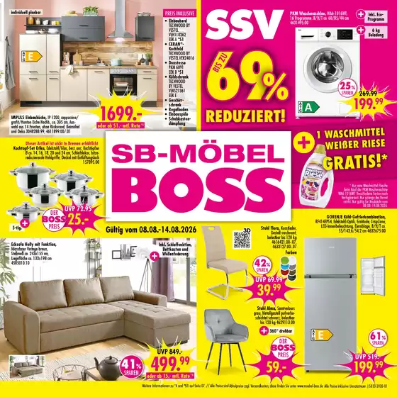 SB Möbel Boss Katalog | Sb33 2026 standard | 2026-08-08T00:00:00.000Z - 2026-08-14T00:00:00.000Z