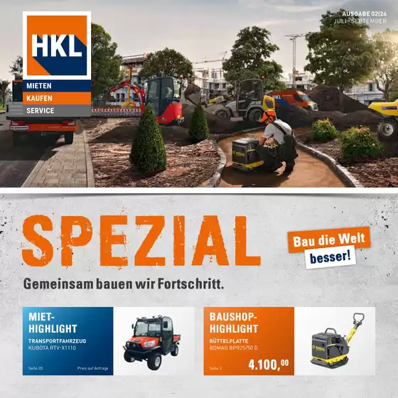 HKL Baumaschinen Center Katalog | Spezial Gemeinsam Bauen Wir Fortschritt. | 2026-08-11T00:00:00.000Z - 2026-09-30T00:00:00.000Z