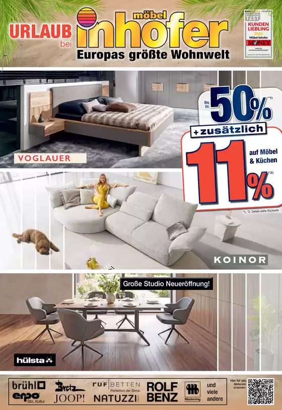 Möbel Inhofer Katalog | Urlaub bei Möbel Inhofer | 2026-08-12T00:00:00.000Z - 2026-08-29T00:00:00.000Z