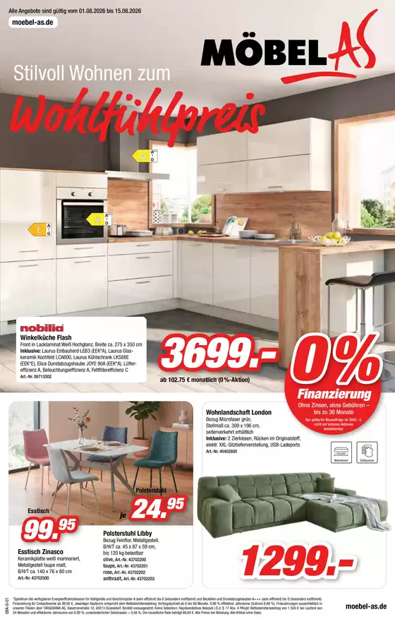 Möbel AS Katalog | Stilvoll Wohnen zum | 2026-08-12T00:00:00.000Z - 2026-08-15T00:00:00.000Z