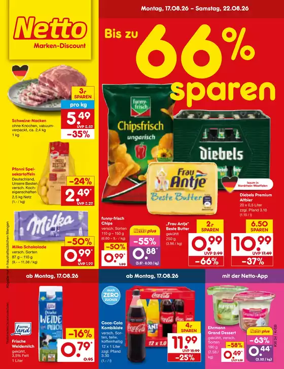 Netto Marken-Discount Katalog in Duderstadt | Netto: Wochenangebote | 2026-08-17T00:00:00.000Z - 2026-08-22T00:00:00.000Z