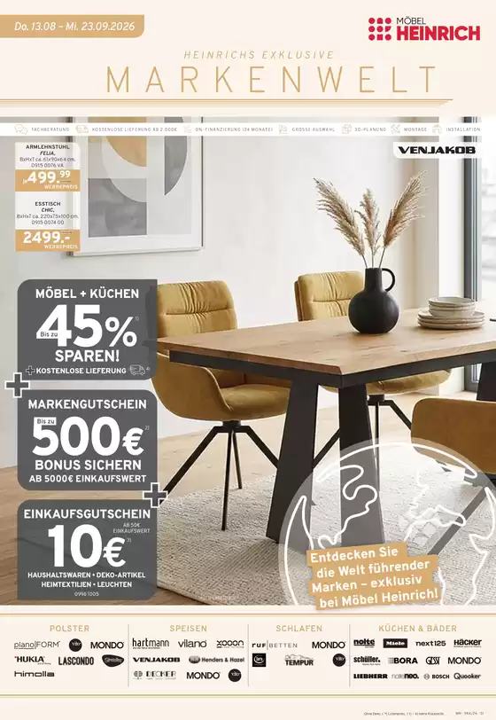 Möbel Heinrich Katalog | Möbel Heinrich flugblatt | 2026-08-13T00:00:00.000Z - 2026-09-23T00:00:00.000Z